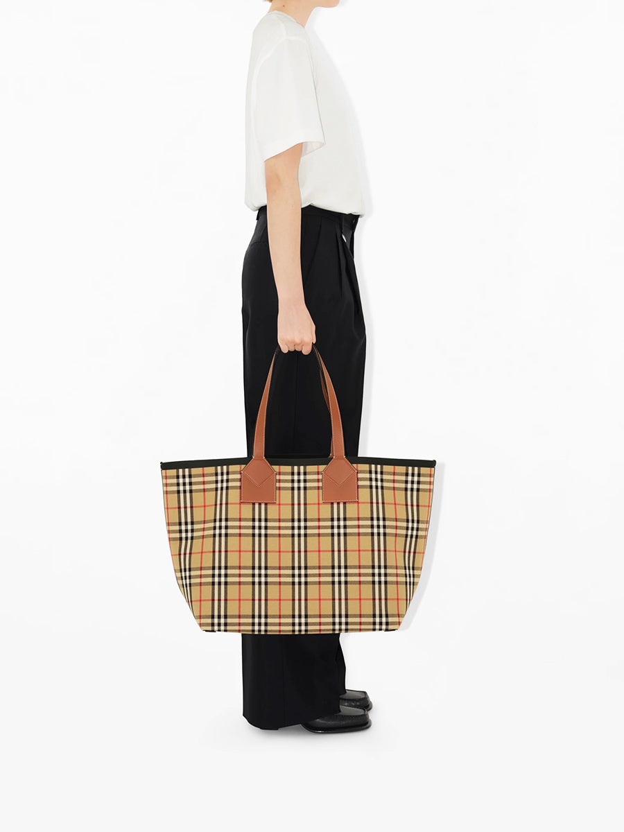 Large London Tote in Briar Brown/Black - 3
