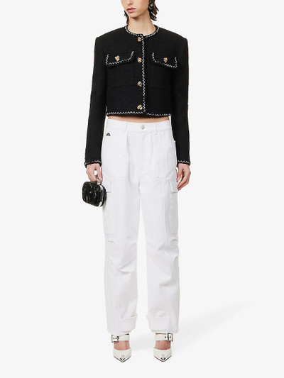 Alexander McQueen Military straight-leg mid-rise stretch-denim jeans outlook