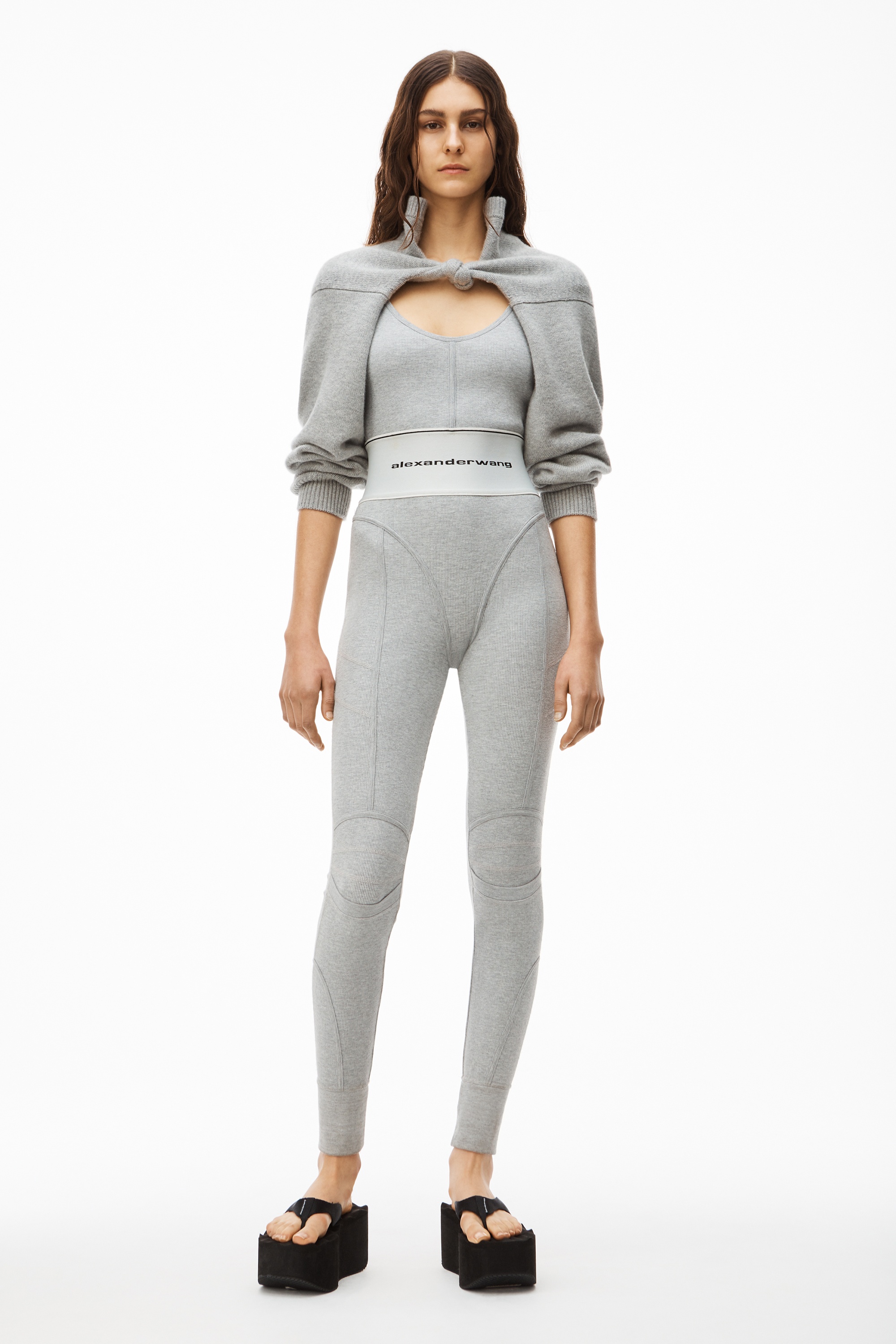 LOGO ELASTIC JUMPSUIT IN RIBBED JERSEY - 2