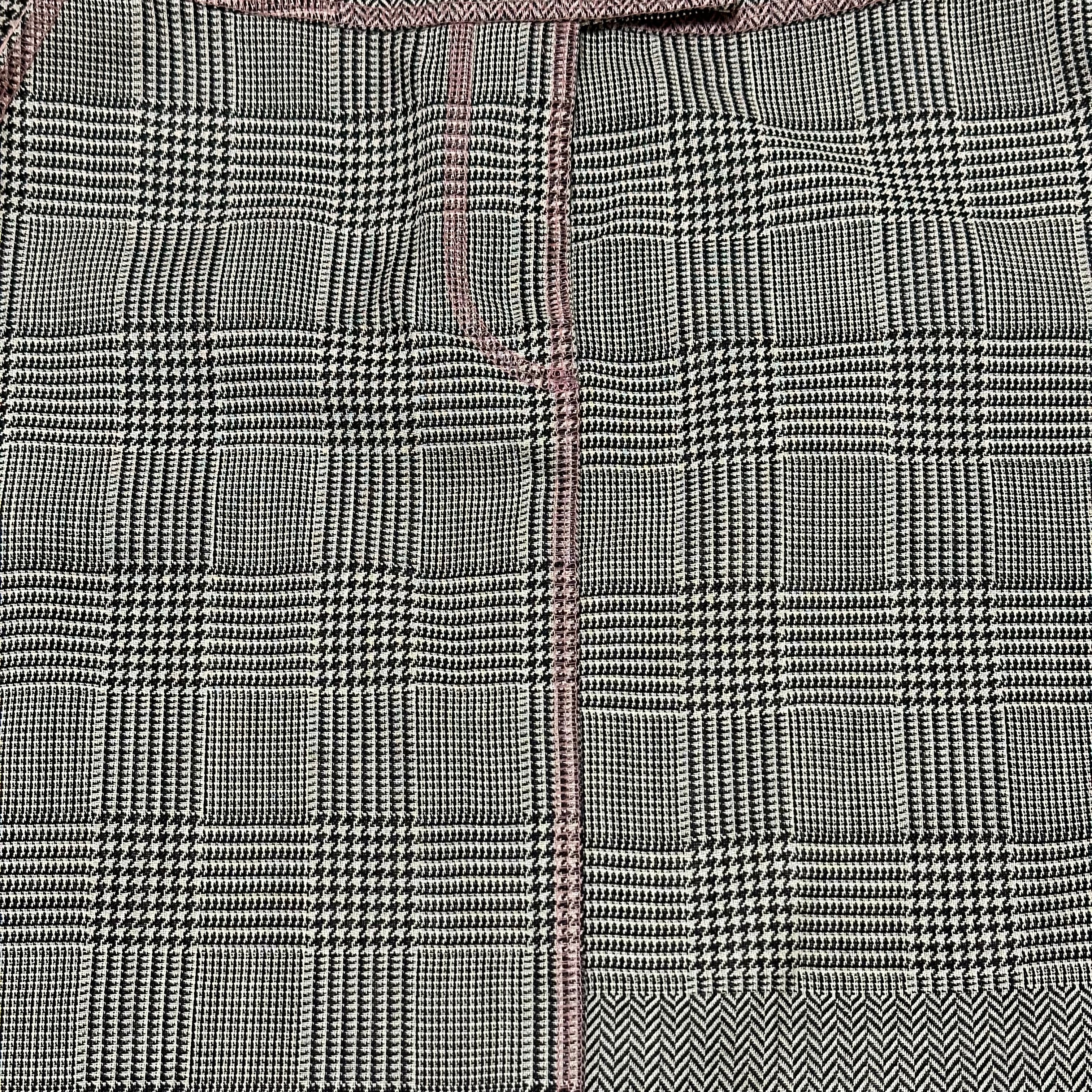 CHRISTIAN DIOR Spring Summer 2005 Houndstooth Print Lace Trim Midi Skirt - 4