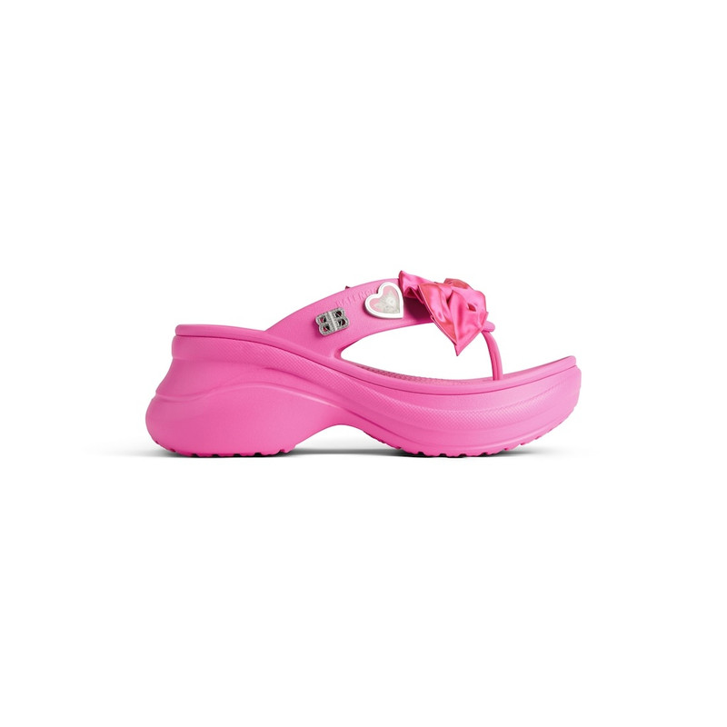 Women's Crocs™ Thong Jibbitz™ in Glossy Pink 1