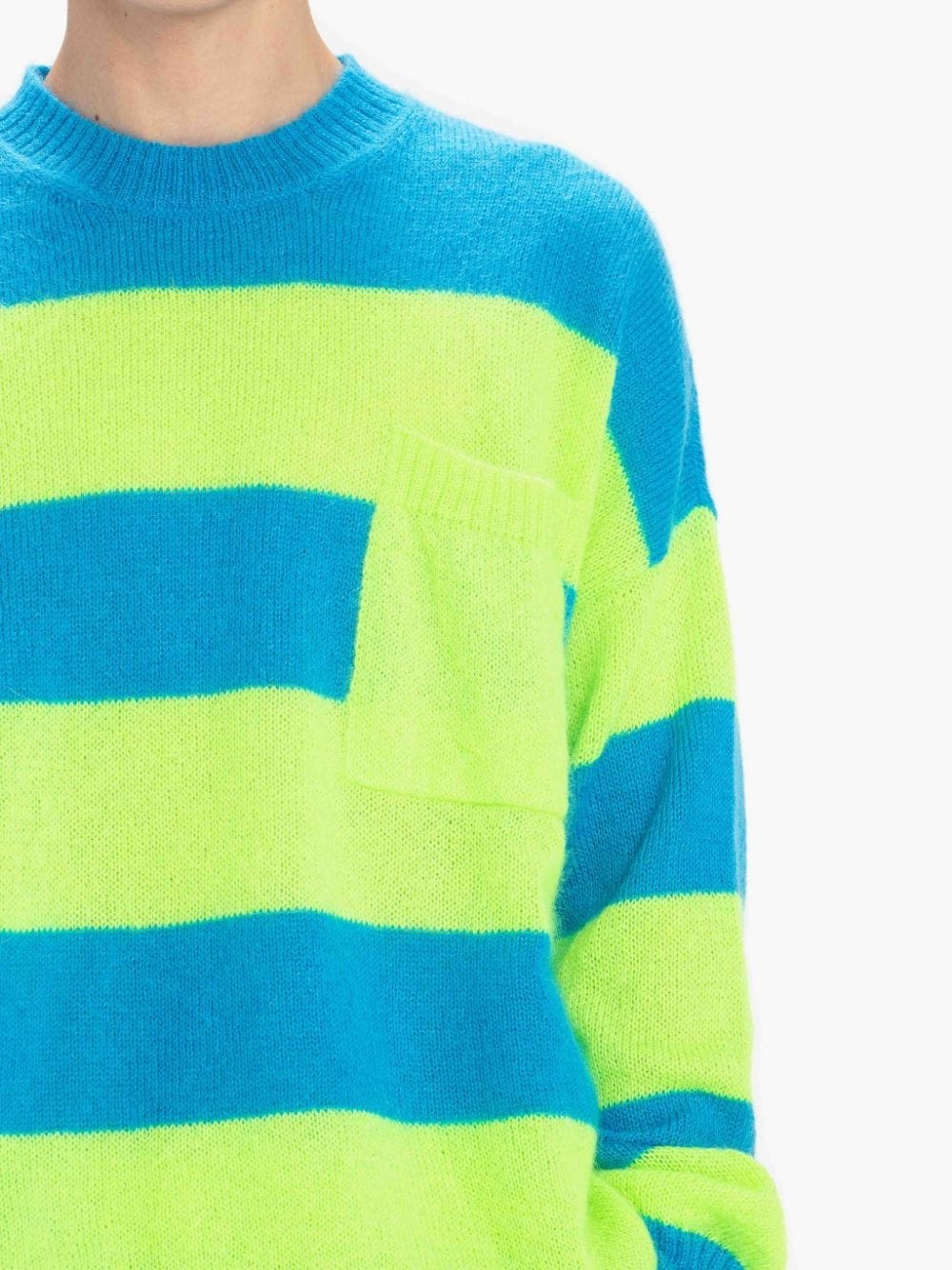 STRIPED PATCHPOCKET CREWNECK JUMPER - 5