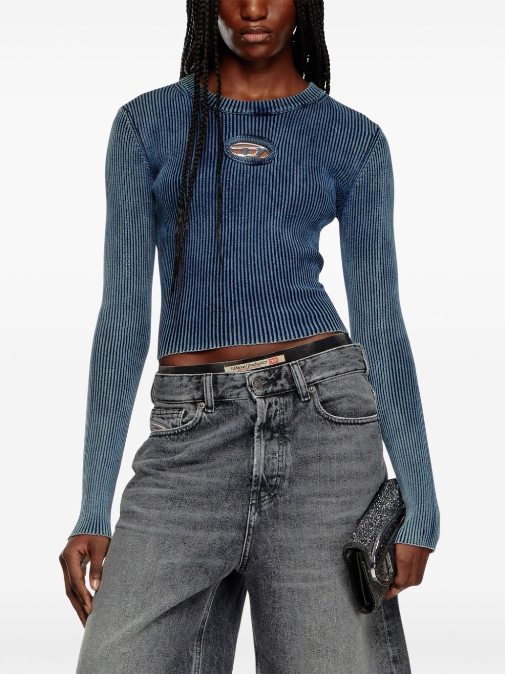 M-Anchor-A cut-out ribbed top - 3