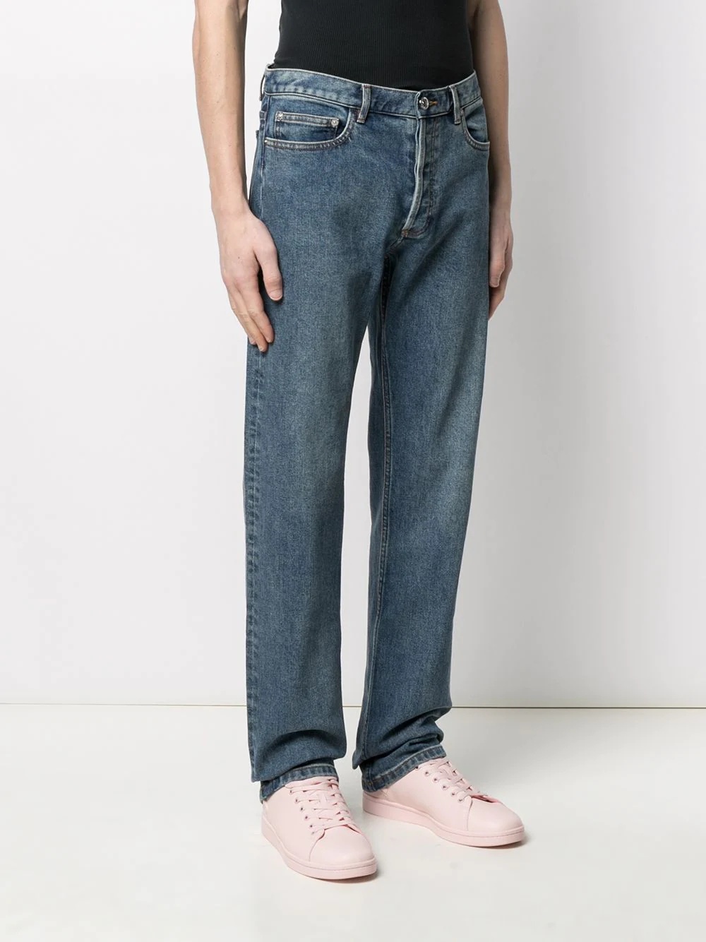 mid-rise straight-leg jeans - 4