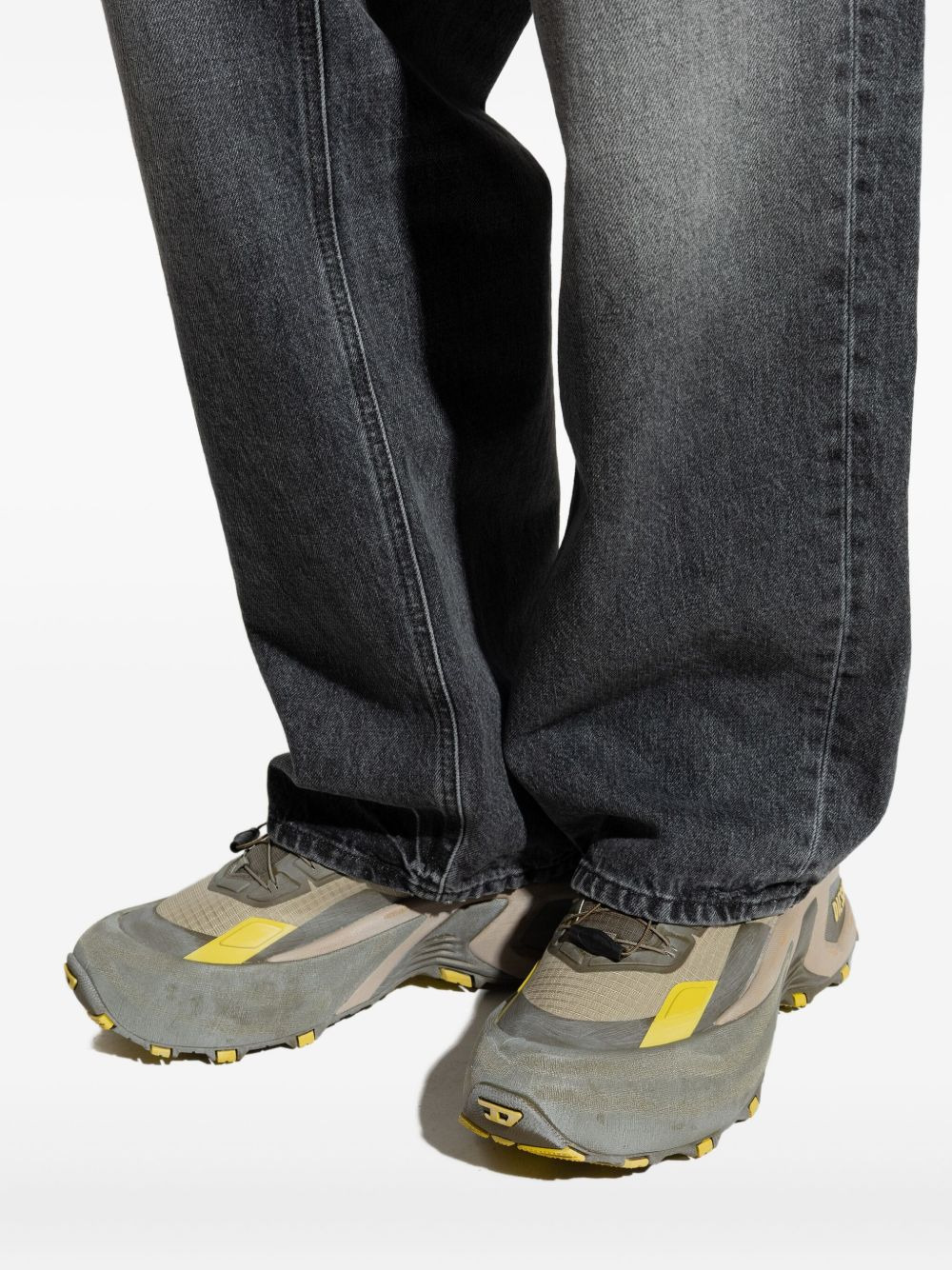 D-CAGE RUNNER lace-up chunky sneakers - 5