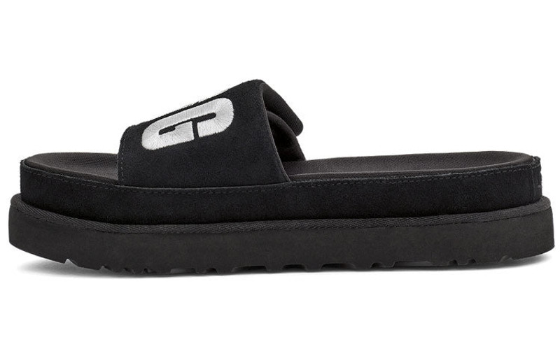 UGG (WMNS) UGG Laton Slide Black Silver Slippers 'Black Silver' 1110110-BSVR outlook