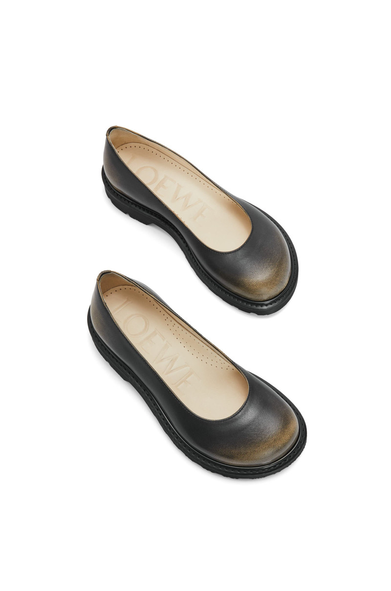 Blaze ballerina in bi-colour brushed-off calfskin 4