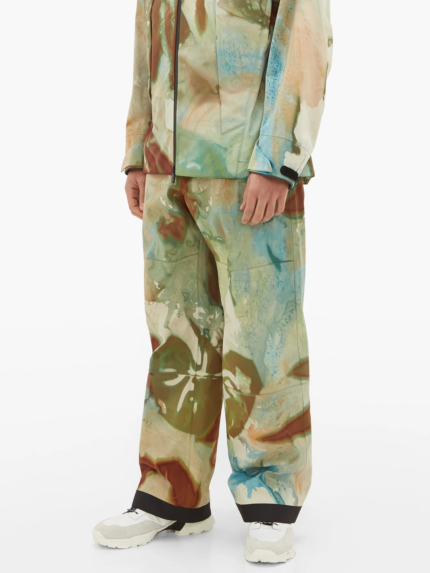 Tie-dye print ski trousers - 6