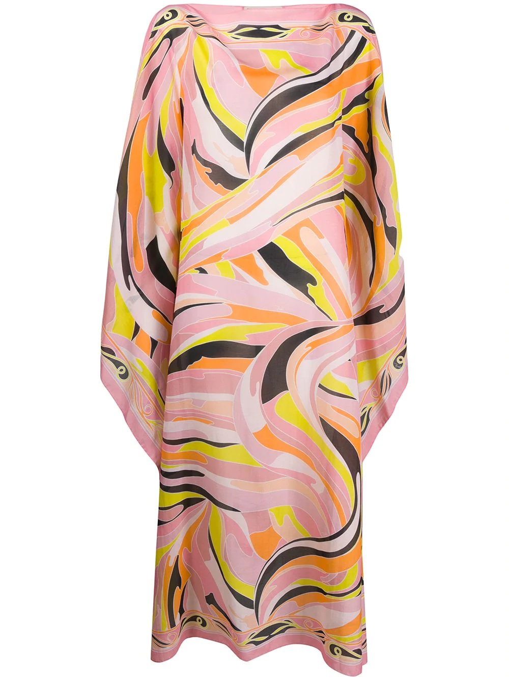 Vetrate-print beach dress - 1