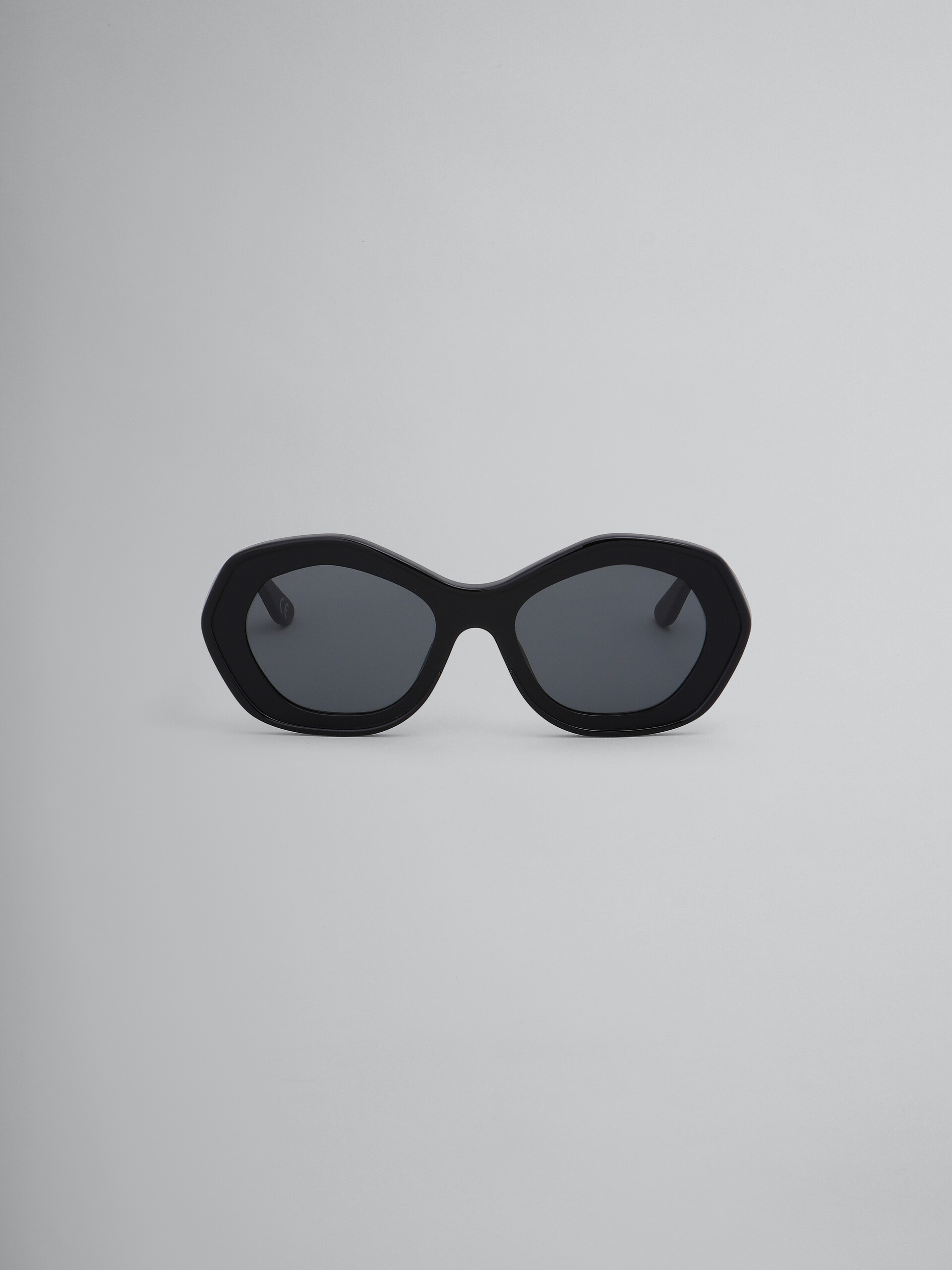 BLACK ULAWUN VULCANO ACETATE SUNGLASSES - 1