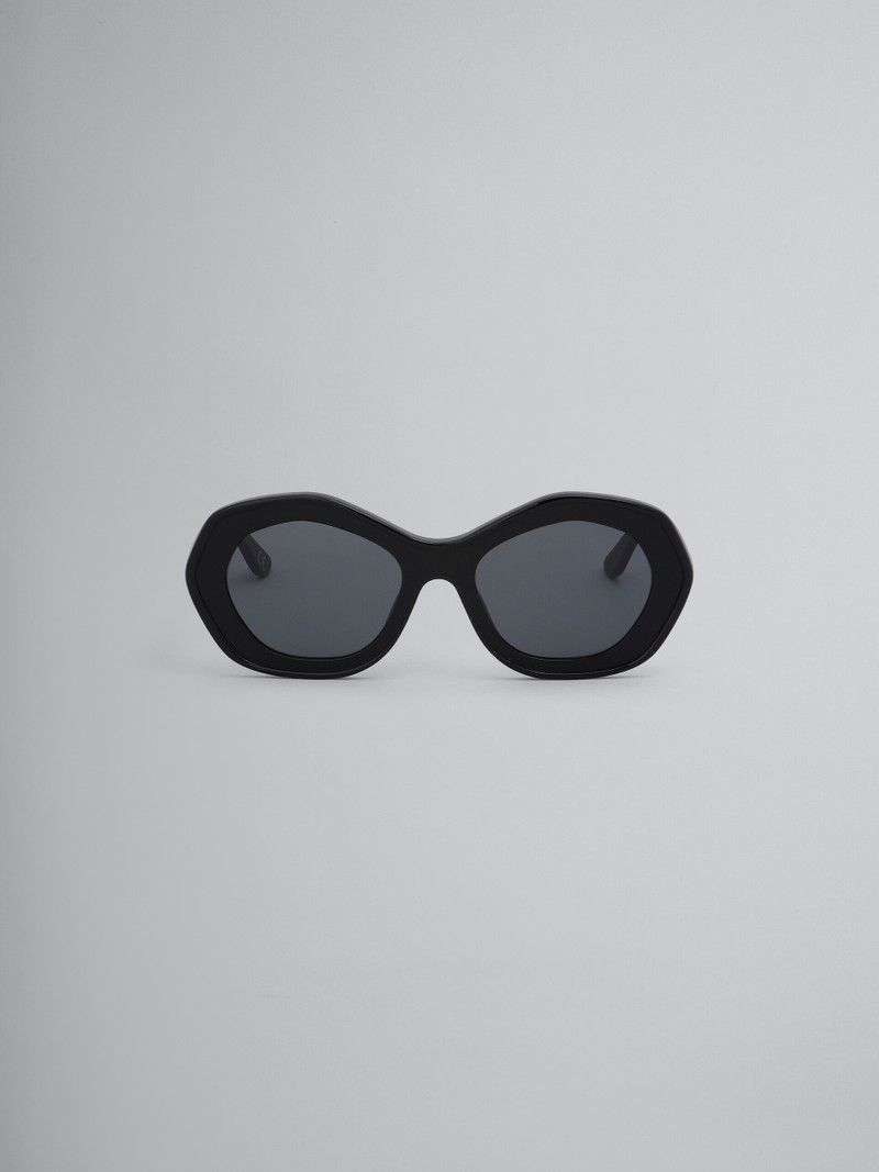 BLACK ULAWUN VULCANO ACETATE SUNGLASSES 1