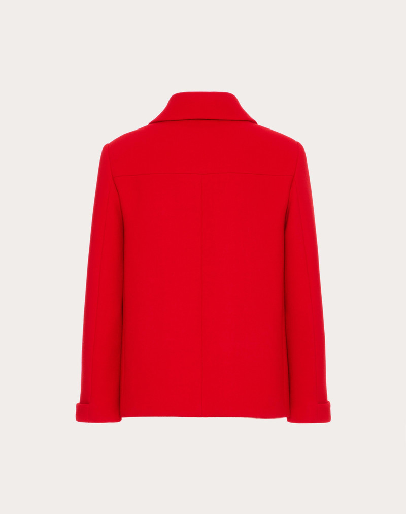 Valentino TEXTURE DOUBLE CREPE PEACOAT outlook