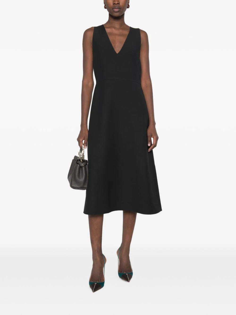 Wool and silk blend midi dress - 1