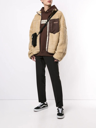 MASTERMIND WORLD faux-shearling hooded jacket outlook