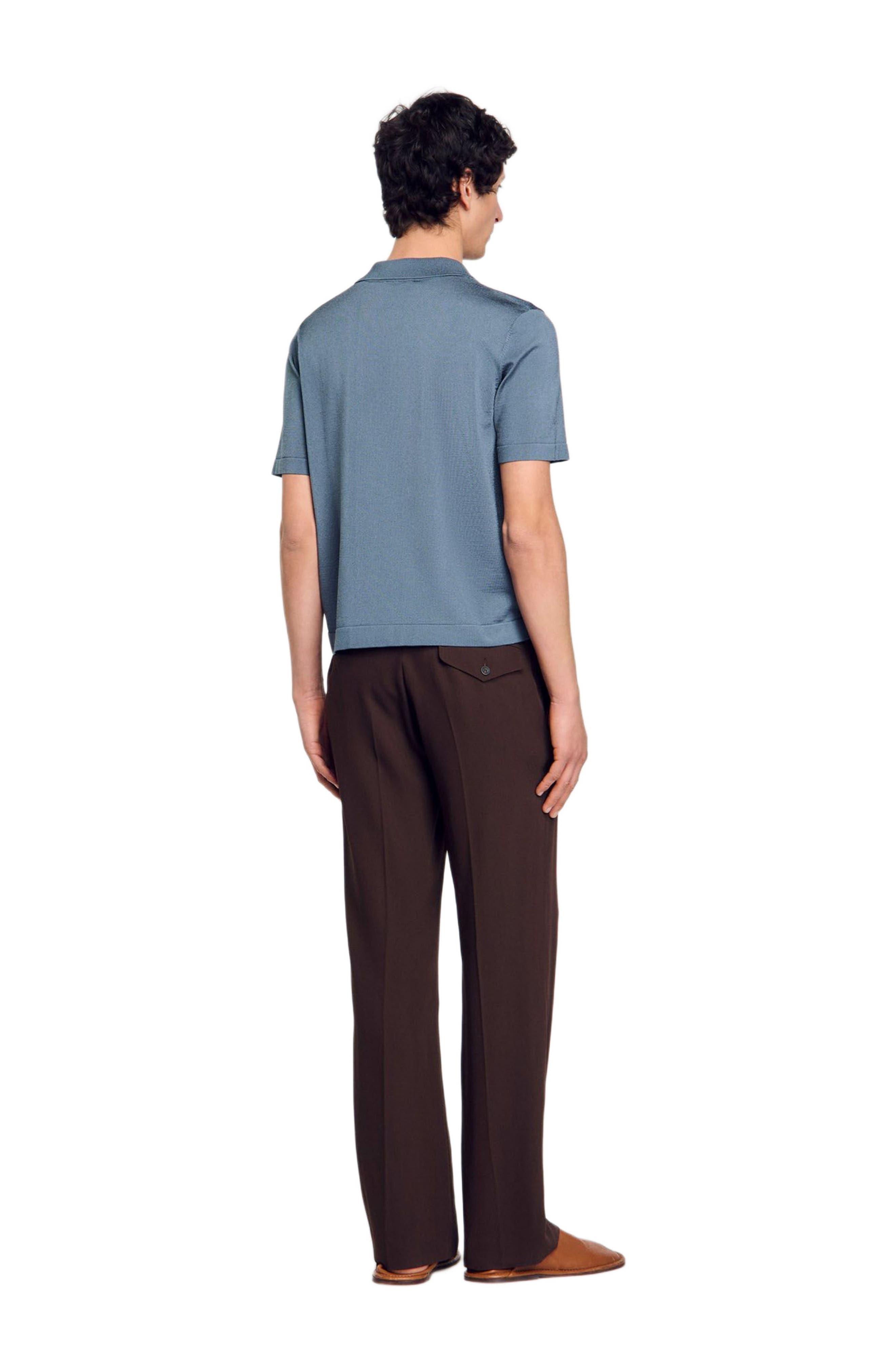 SANDRO Short-sleeved shirt in Dark Chambray at Nordstrom - 2