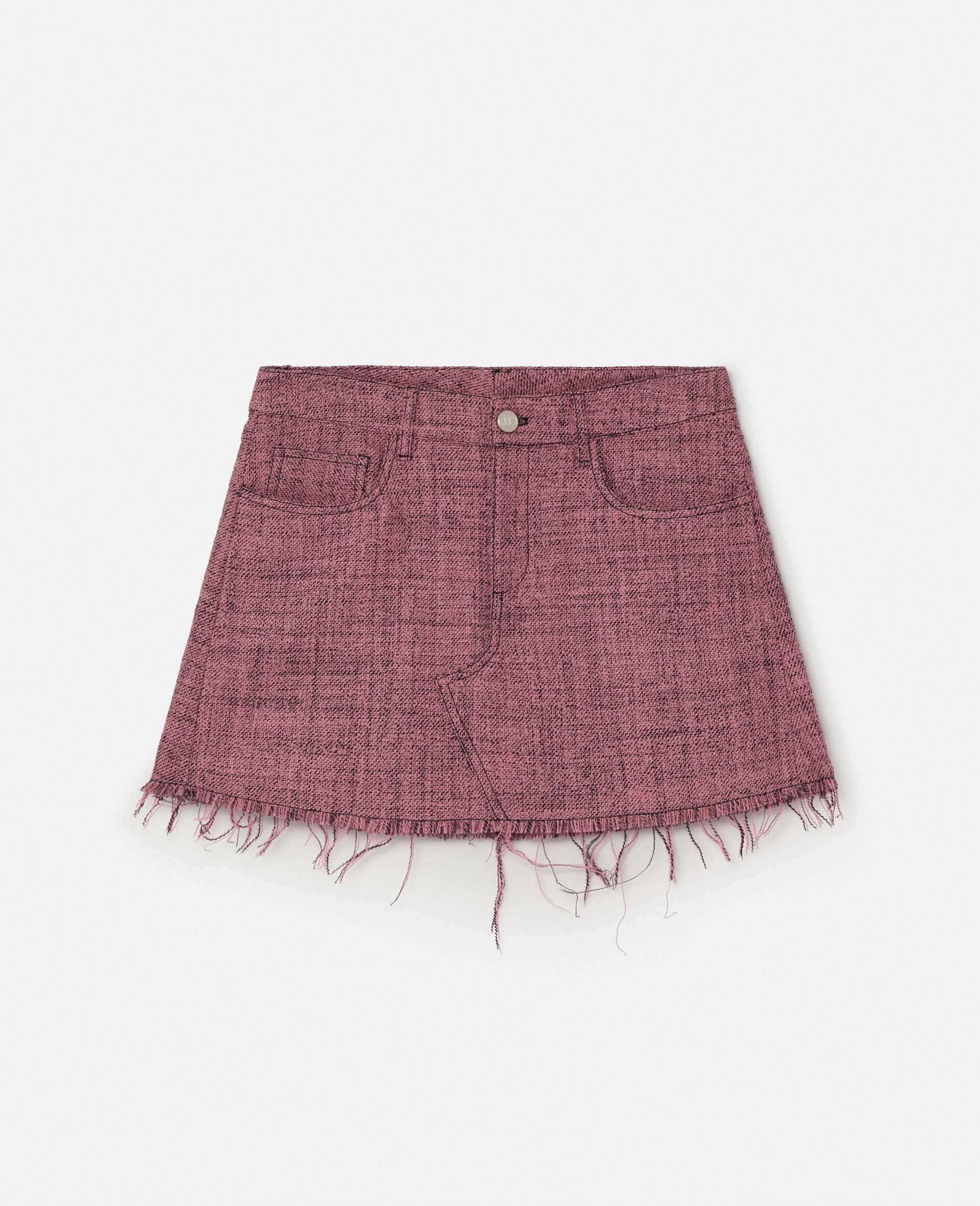 Wool Mouline Mini Skirt - 1