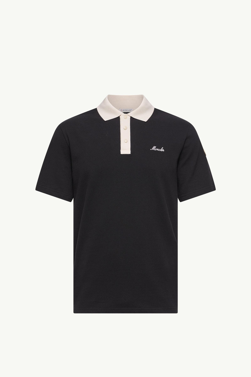 Embroidered Logo Cotton Piquet Polo Shirt 1