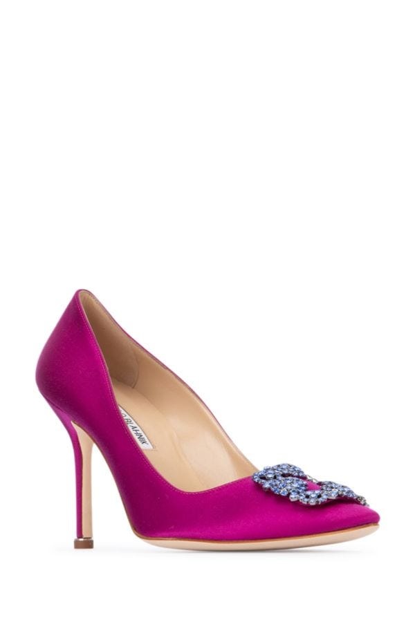 Tyrian purple satin Hangisi 105 pumps - 2