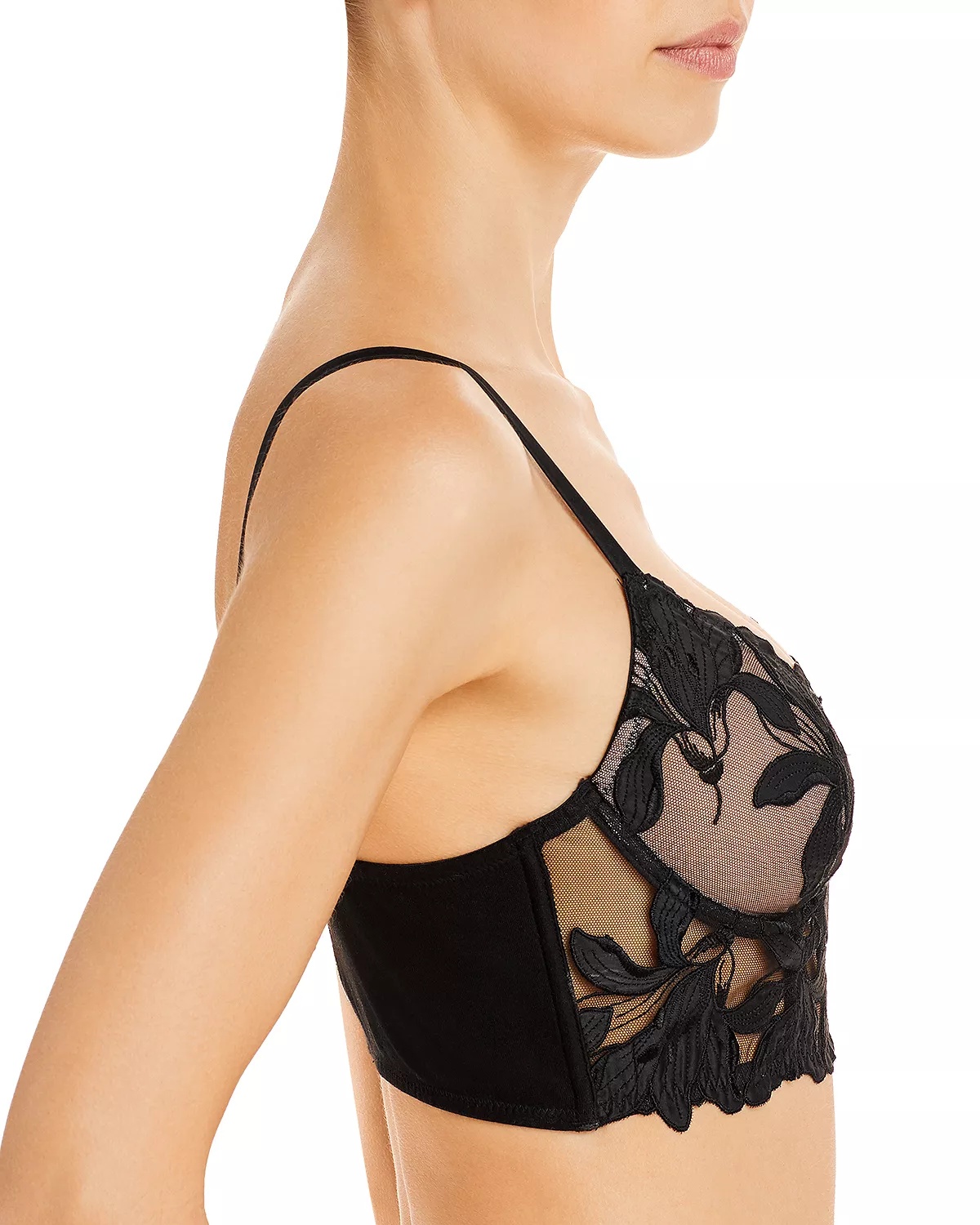 Lily Embroidery Longline Demi Bra - 3