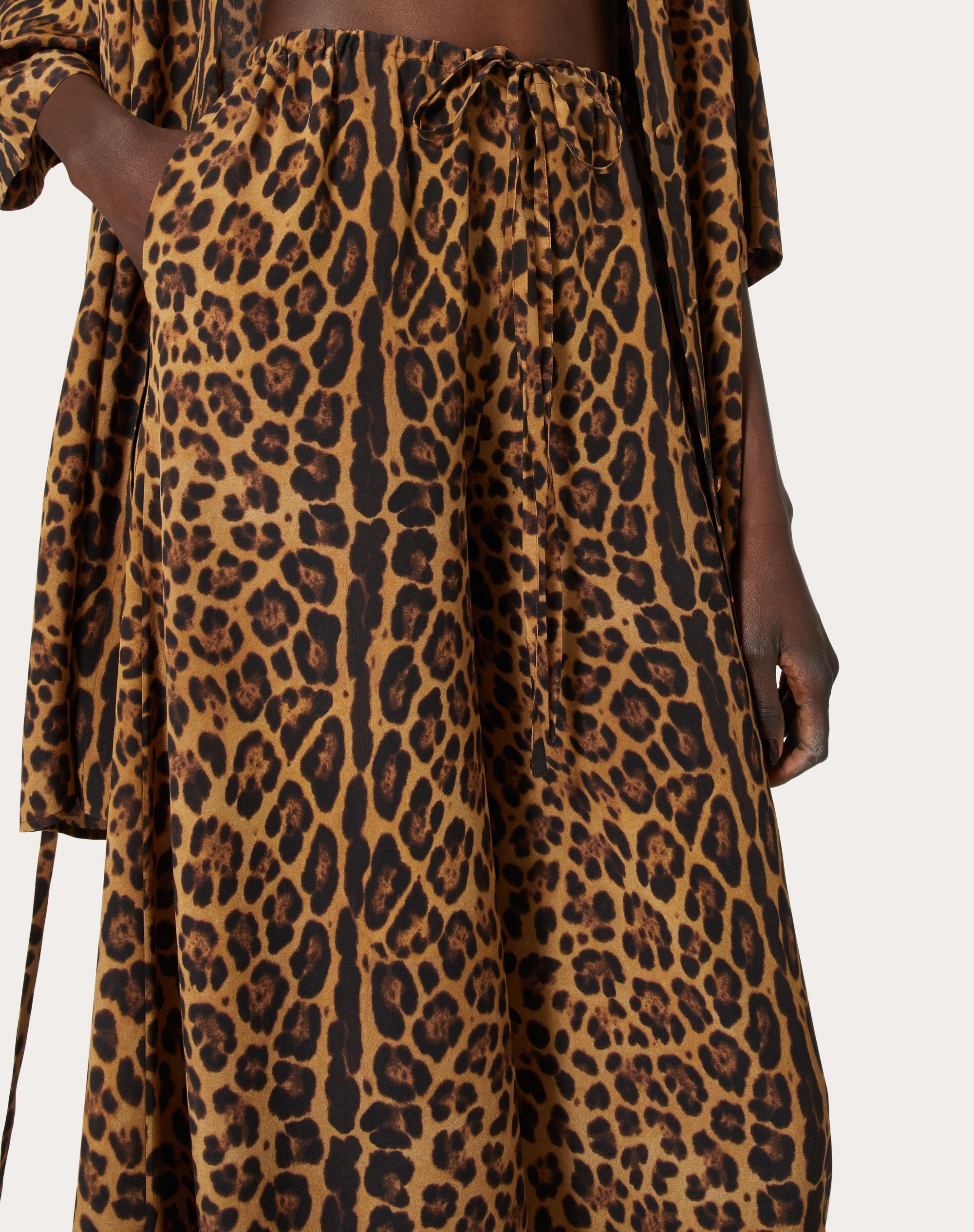 PANTS IN ANIMALIER CREPE DE CHINE - 5