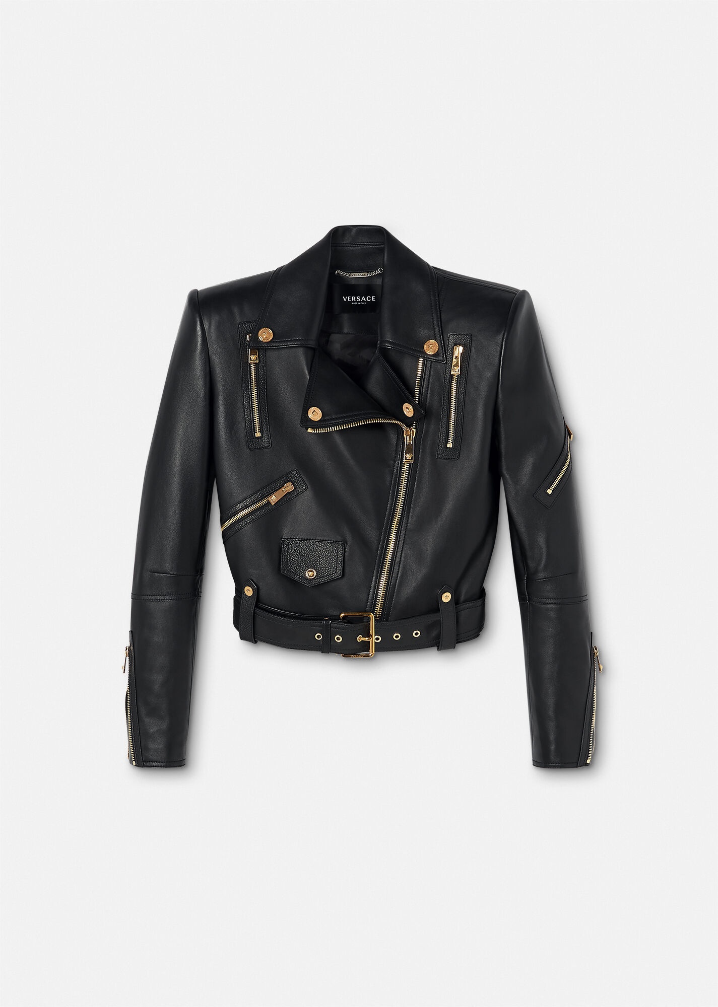 Medusa Leather Biker Jacket - 1