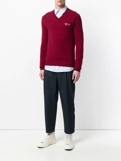 Comme des Garçons PLAY heart logo knitted jumper outlook