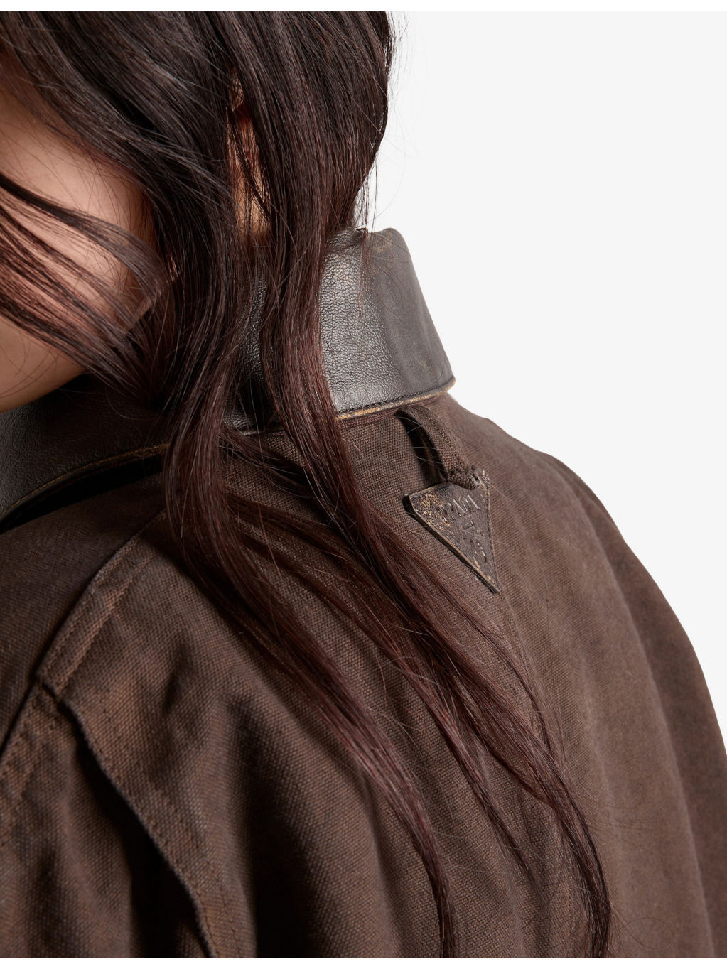 Contrast-Collar Relaxed Canvas Work Jacket - 5