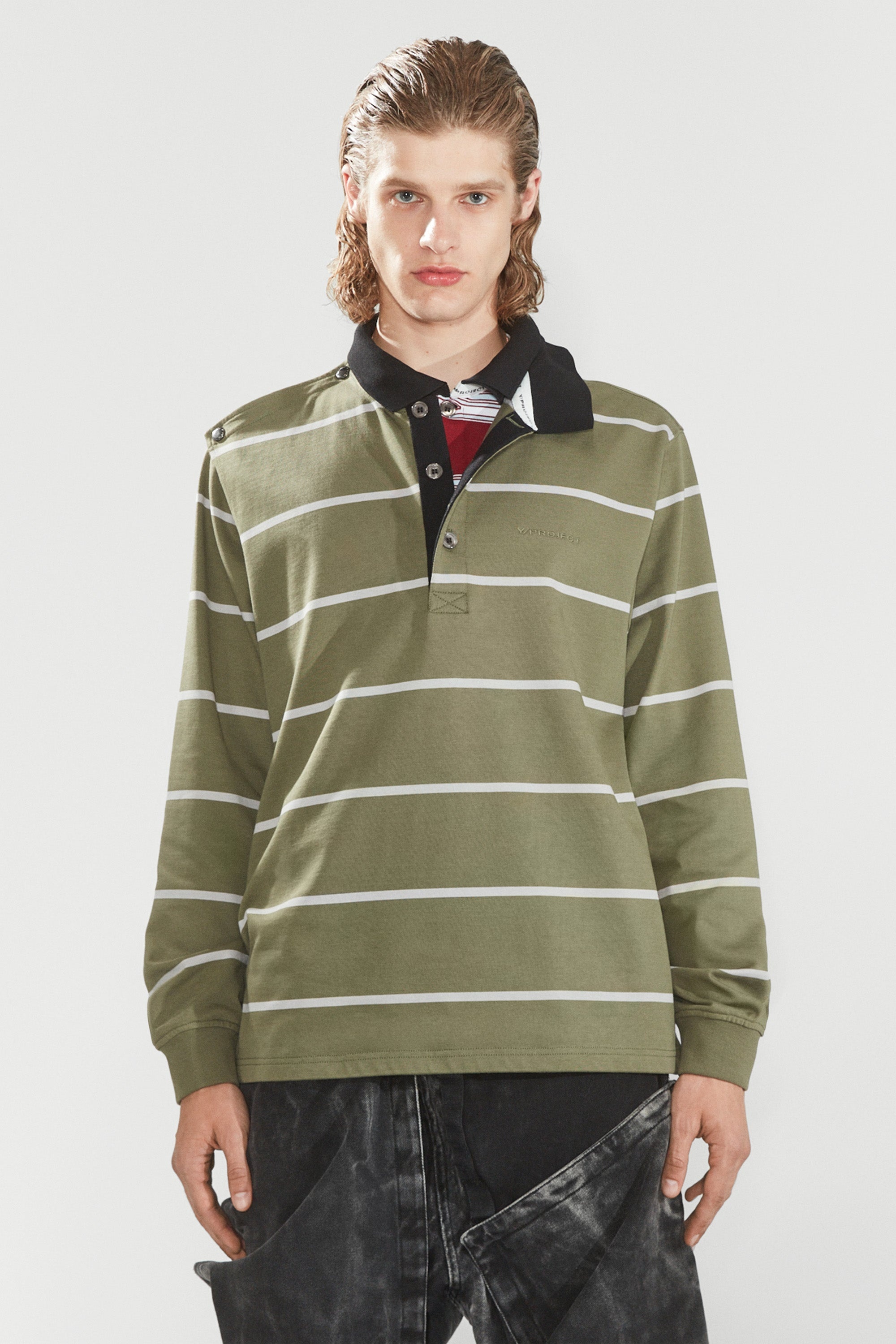 Double Collar Snap Off Rugby Polo - 5