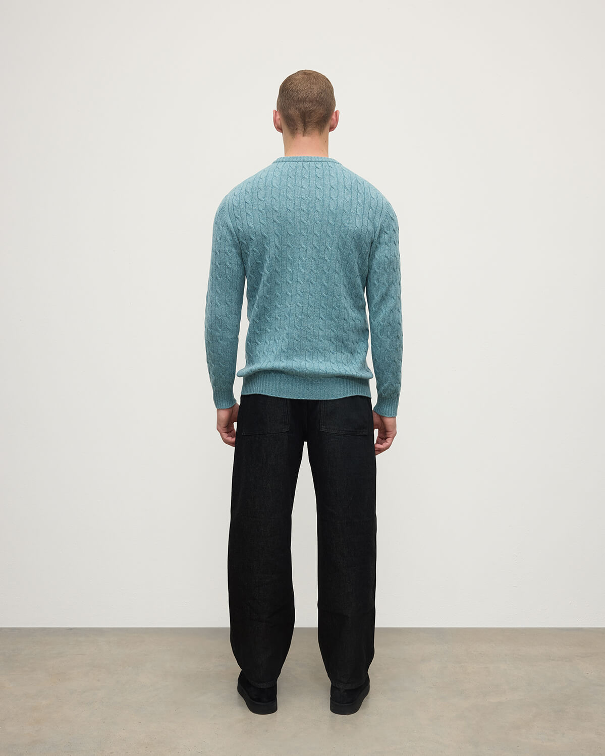 Cable Knit Green Cashmere Jumper - 4