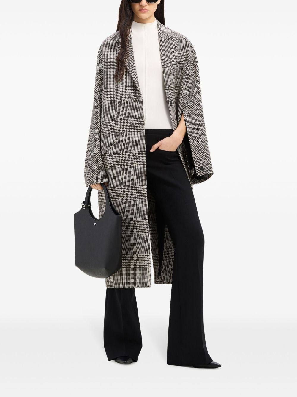 Cocoon checked coat - 3