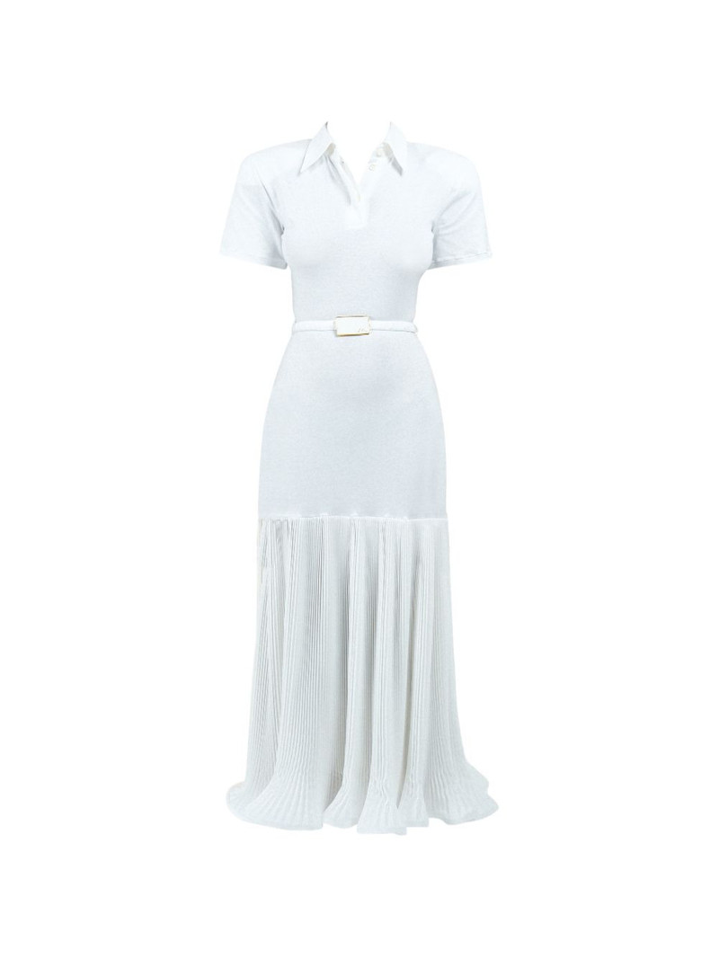 pleated maxi polo dress 1