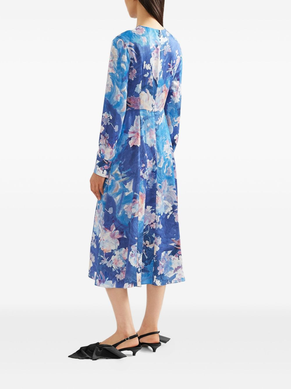 floral print midi dress - 4