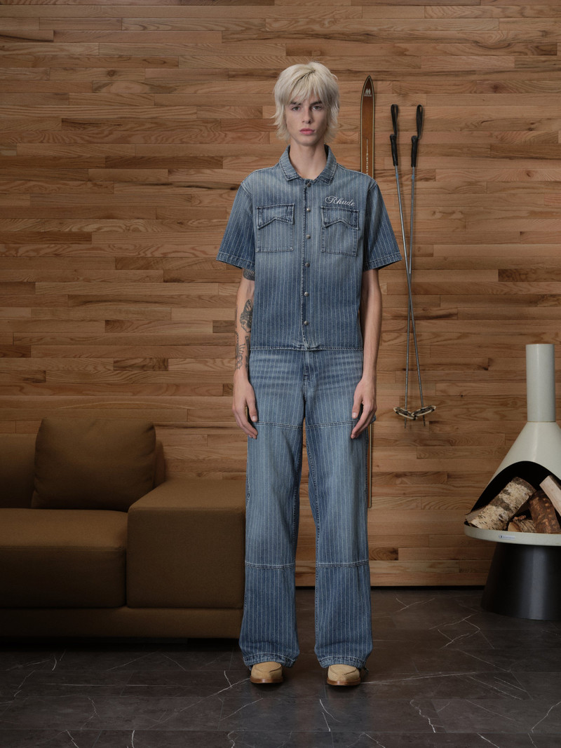 Rhude WABASH DENIM SNAP SHIRT outlook
