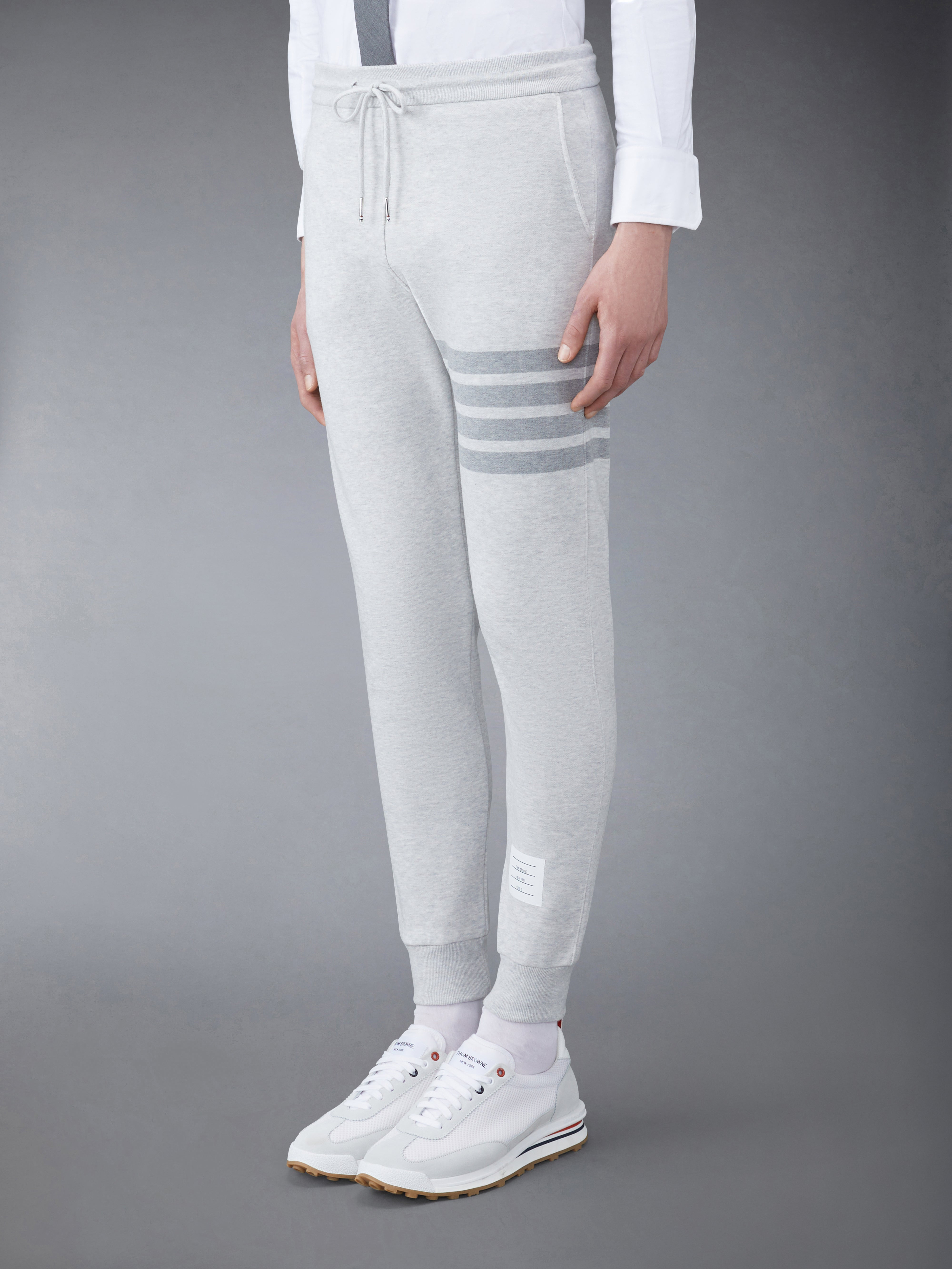 4-Bar stripe cotton track pants - 2