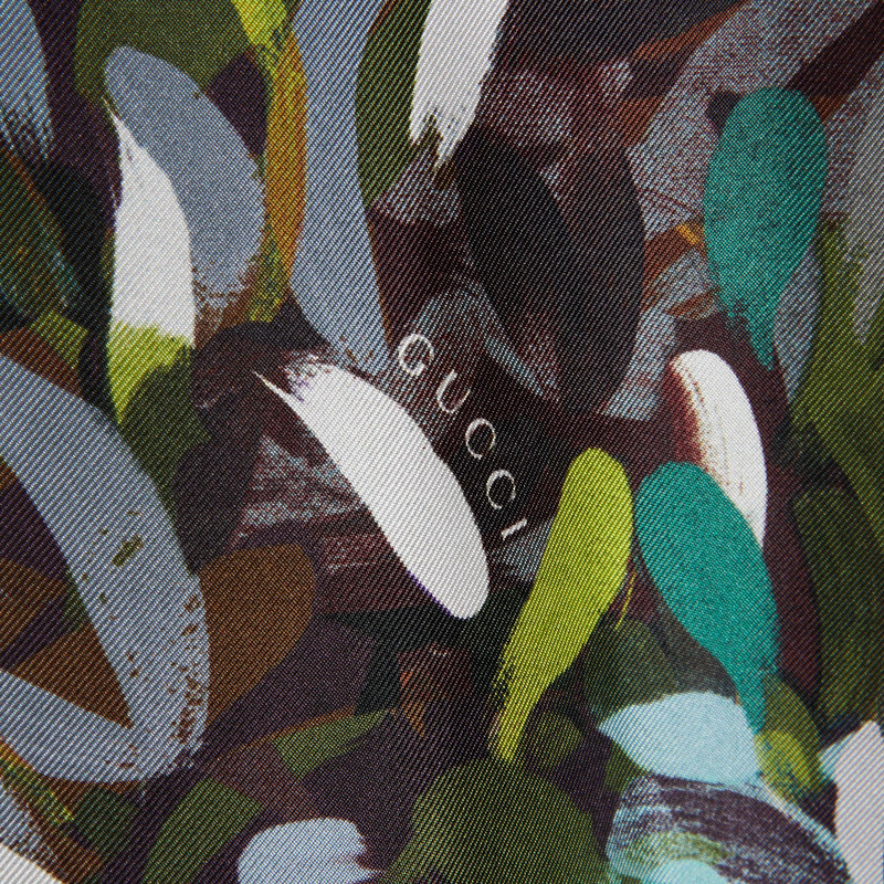 Printed silk twill dress 6