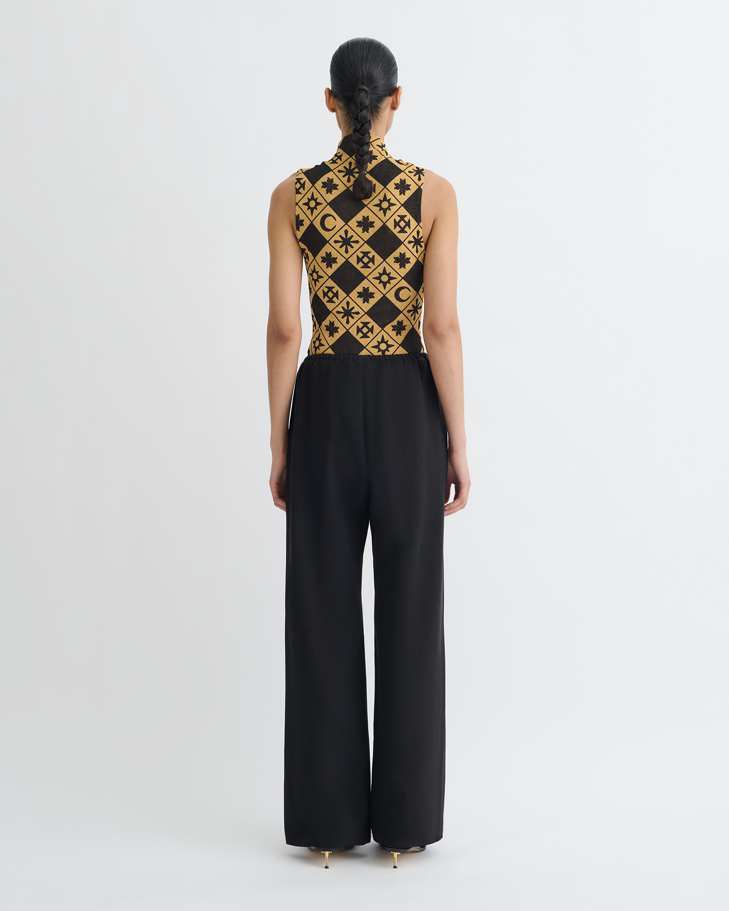 Printed Mesh Jersey Top - 2