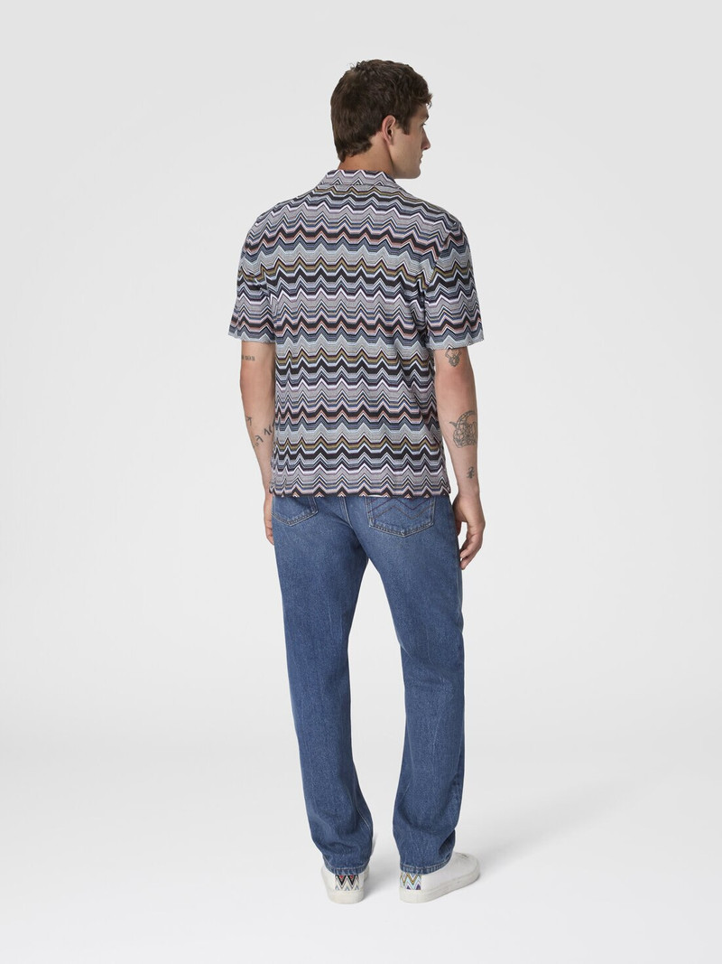 Bowling Shirt with Geometric Zigzag 3