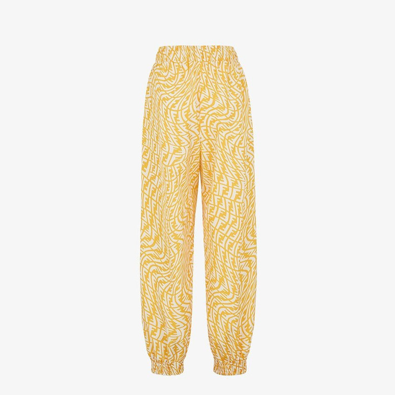 FENDI Yellow nylon trousers outlook