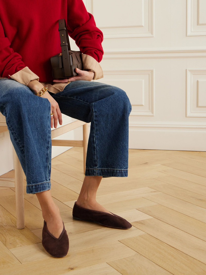 LE MONDE BÉRYL Luna suede ballet flats Brown outlook