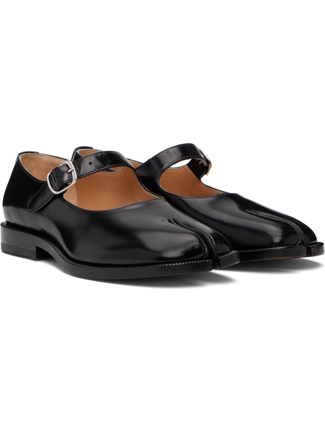 Black Tabi Mary Jane Loafers - 4