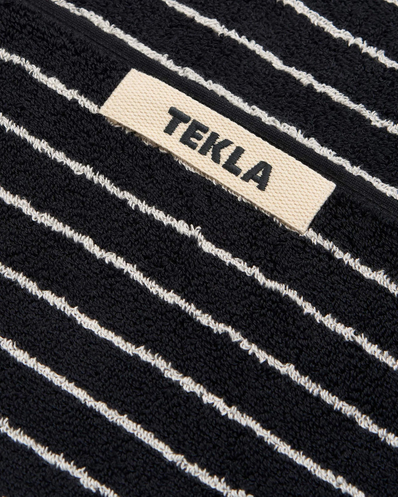 TEKLA Tekla Terry Washcloth Black Stripes outlook