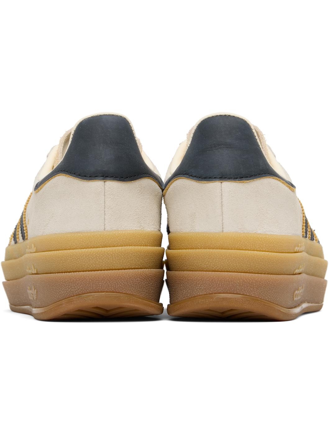 Beige & Black Gazelle Bold Sneakers - 2