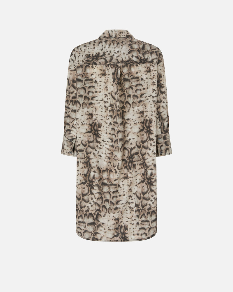 PINKO MINI DRESS WITH SNAKE PRINT AND NECKLINE RIBBONS outlook
