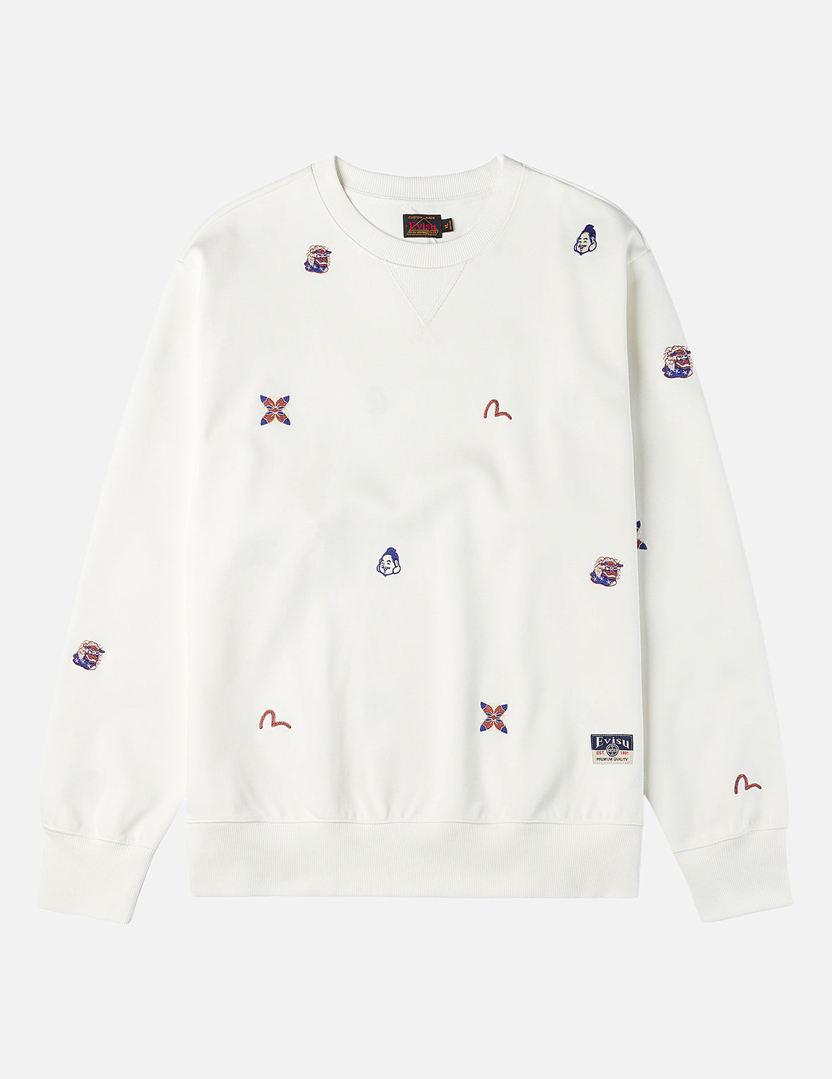 Allover Multi Logos Embroidery Relax Fit Sweatshirt - 3