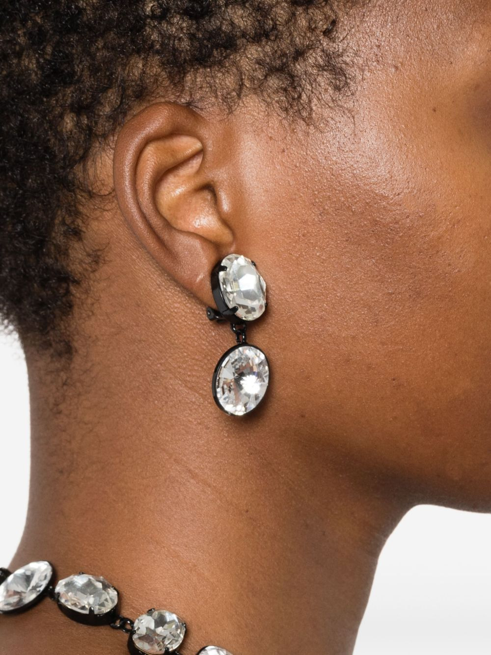crystal-embellished earrings - 2