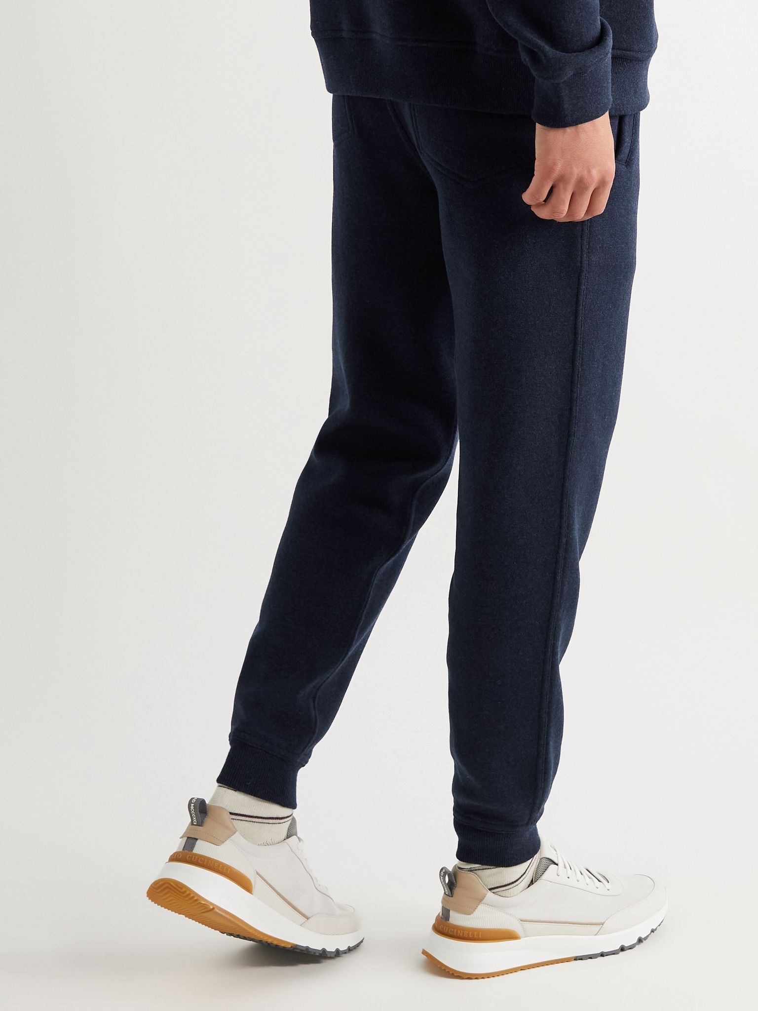 Tapered Virgin Wool-Blend Track Pants - 4