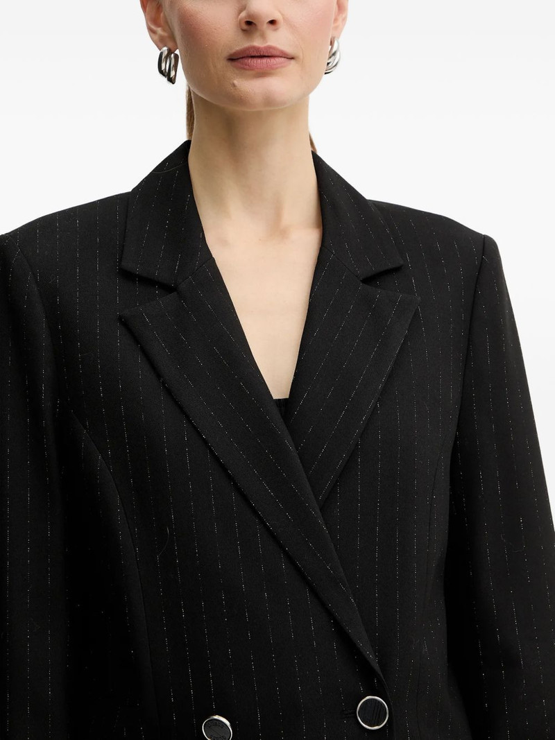 double-breasted pinstriped blazer 4