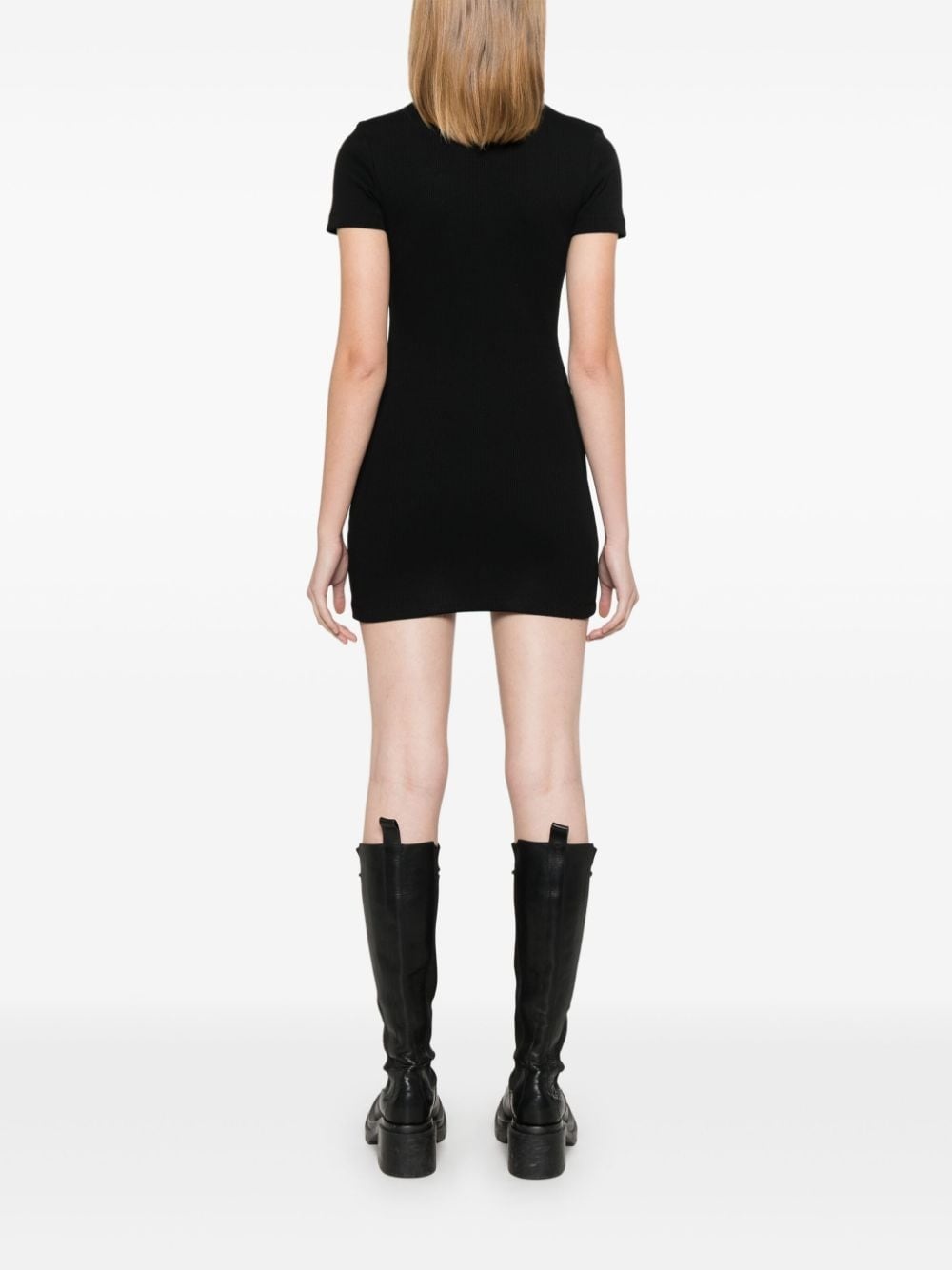 logo-embroidered mini dress - 4