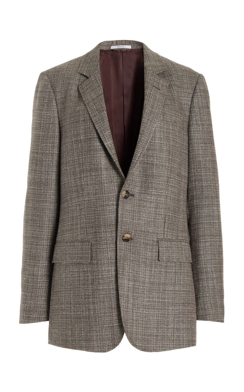 Irving Jacket in Chocolate Virgin Wool Tweed 1