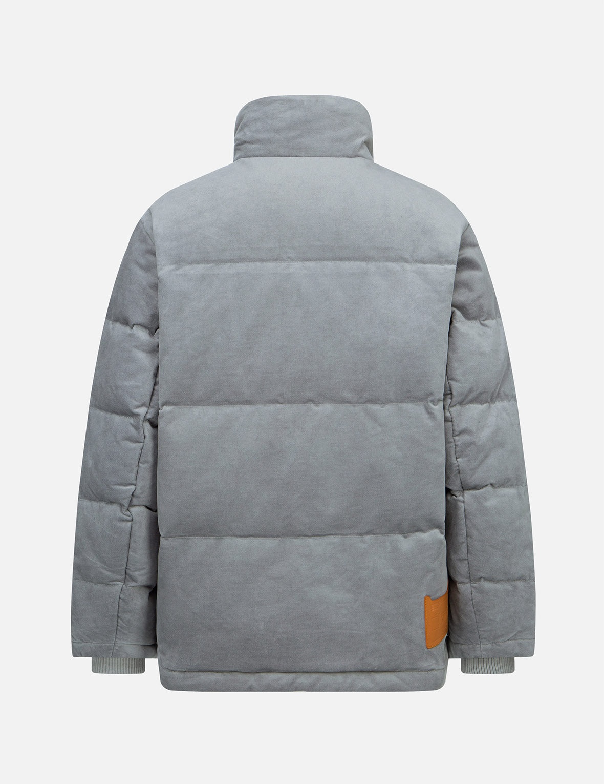 Seagull and Slogan Embroidered Velvet Down Jacket - 2